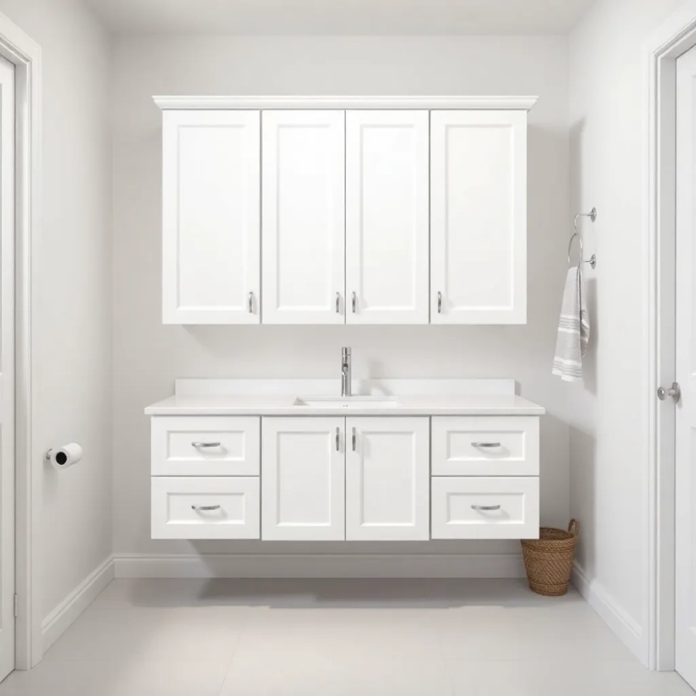 Szafka do łazienki biała połysk