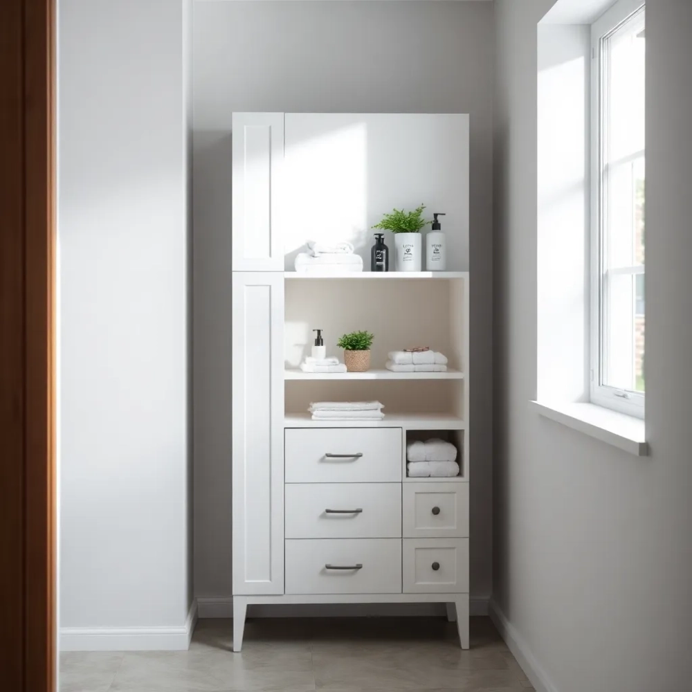 Szafka do łazienki stojąca słupek