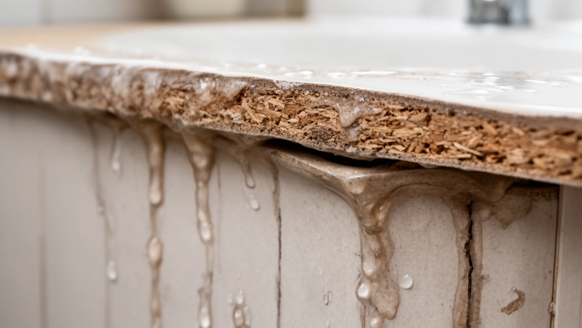 Szafka łazienkowa puchnie