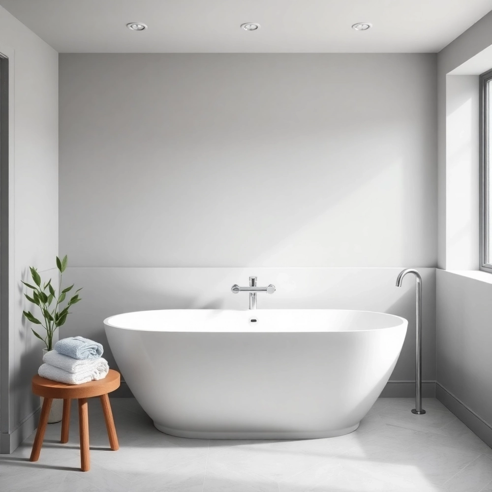 Szara Łazienka Z Wanną