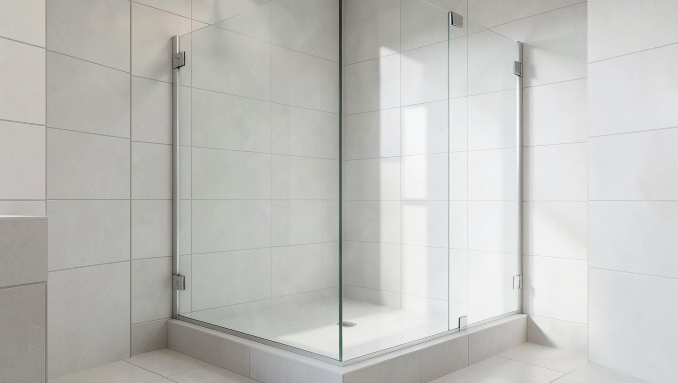 Szklane ścianki do prysznica bez brodzika 80x80 cm
