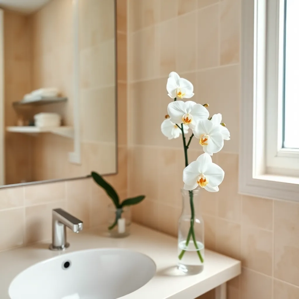 Sztuczny kwiat do łazienki