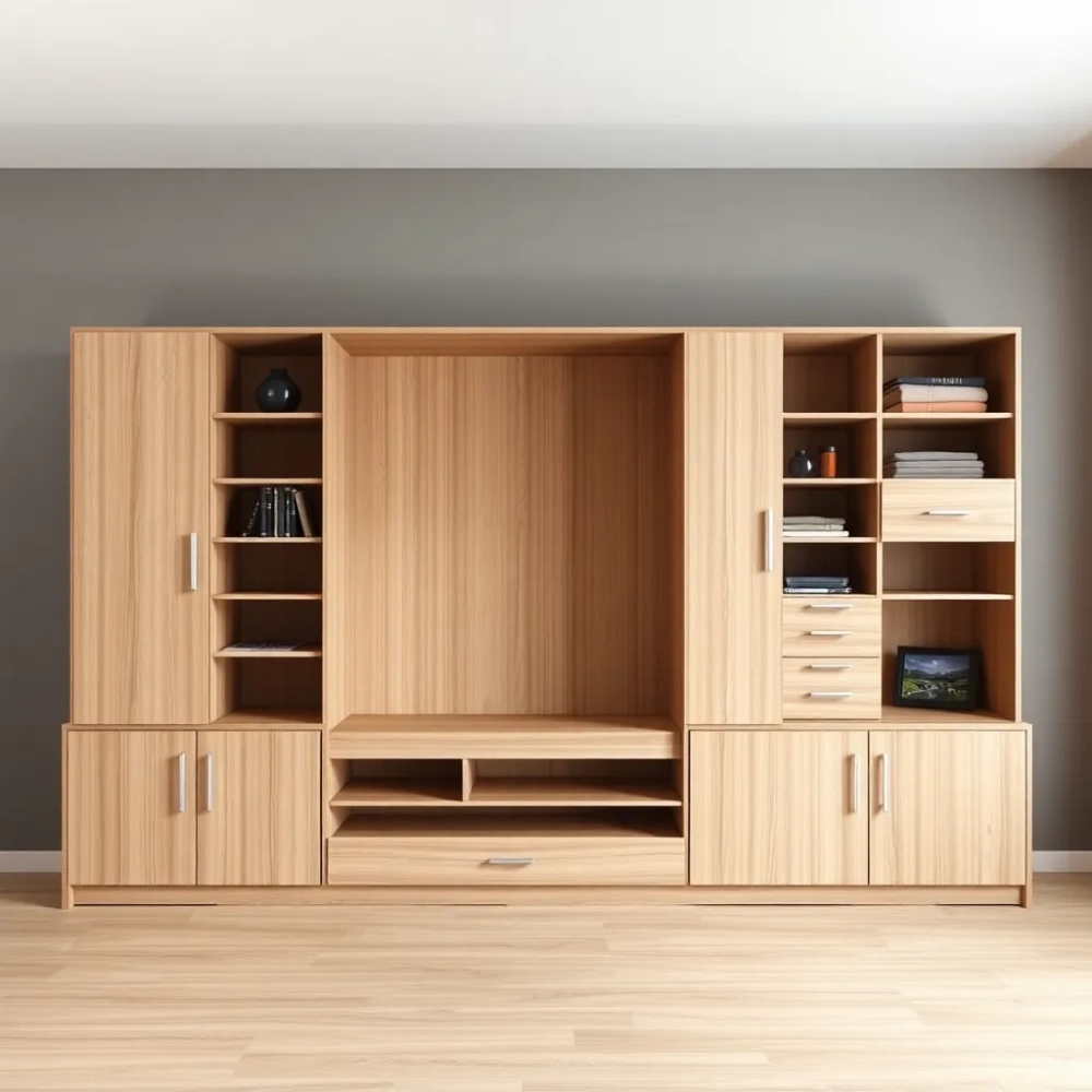 Tanie meblościanki pokojowe z szafą