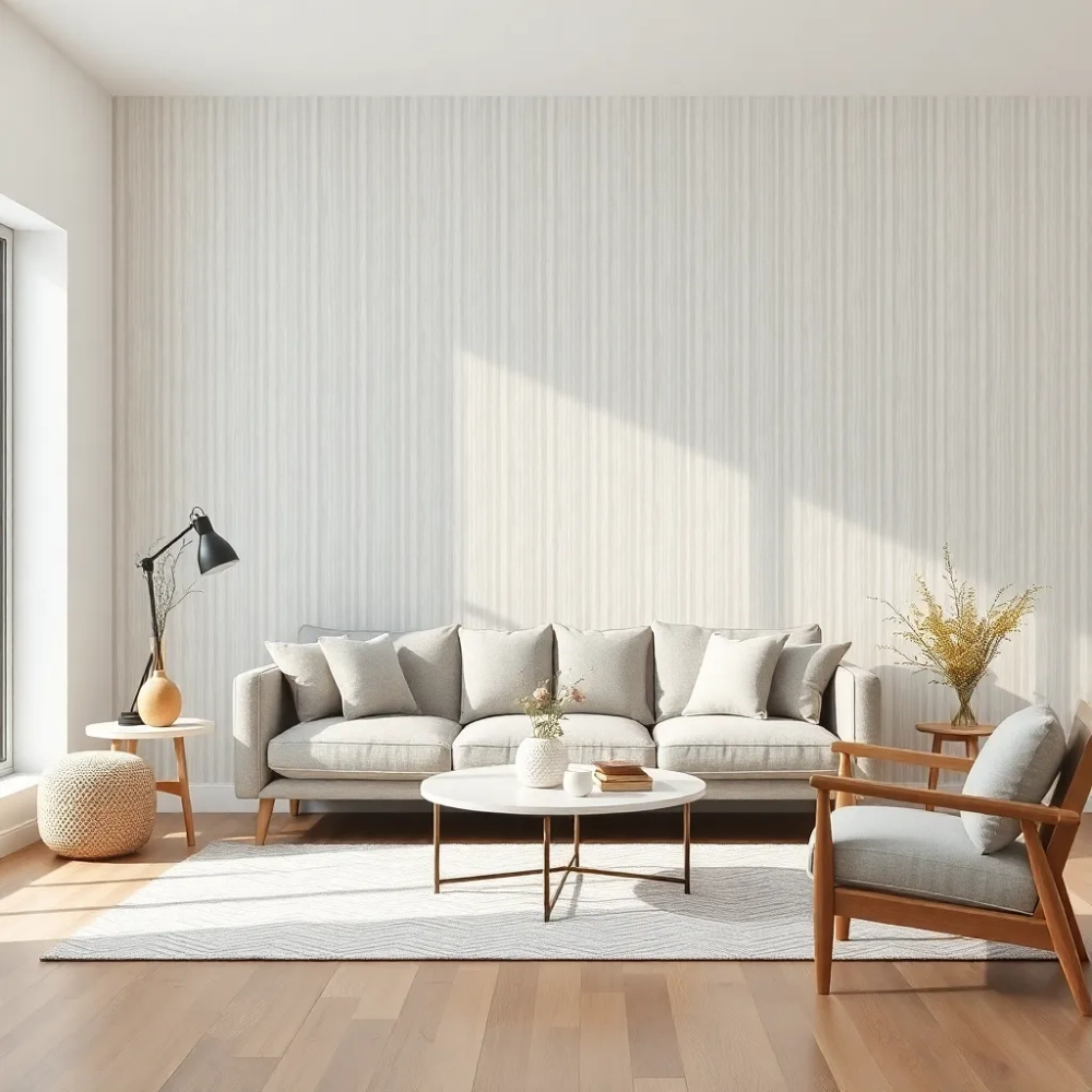 Tapeta w stylu skandynawskim do salonu