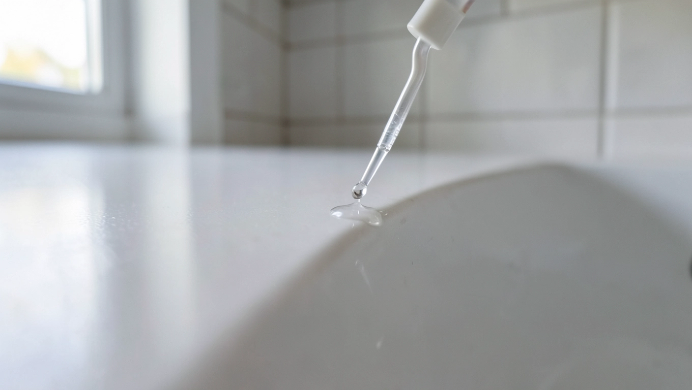 Uszczelnianie i klejenie umywalki nablatowej silikonem