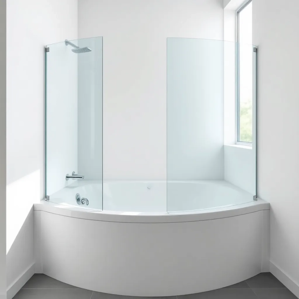 Wanna narożna 120x90 z parawanem