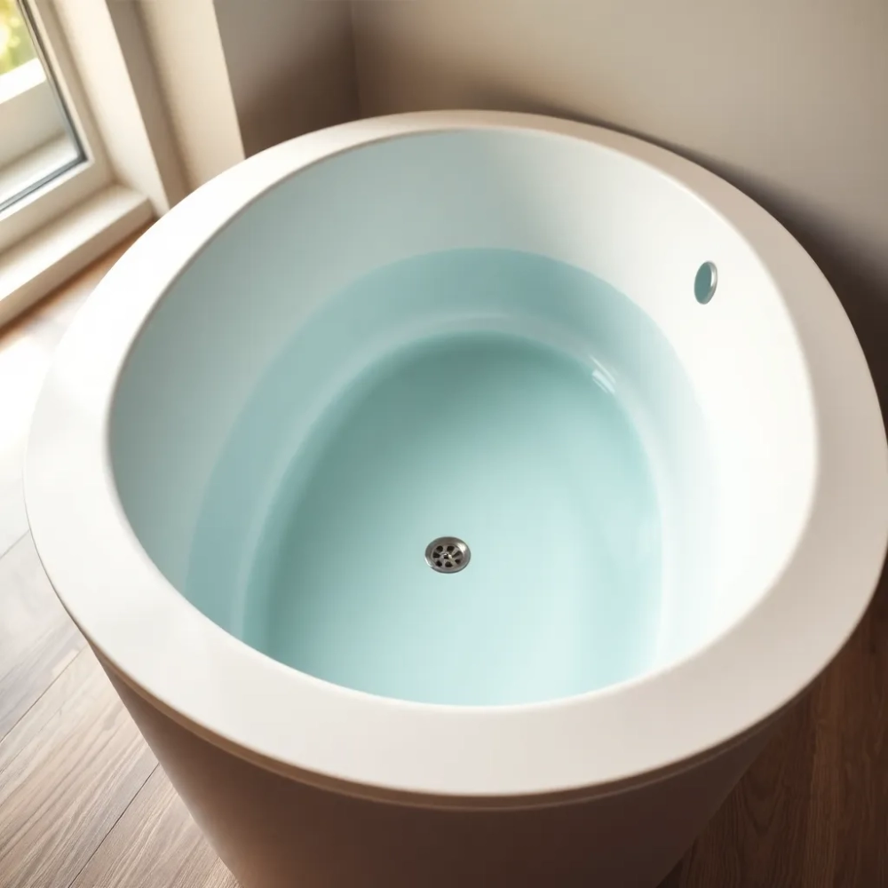 Wanna przenośna z odpływem