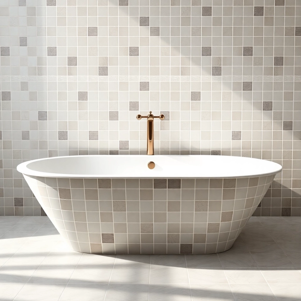 wanna w zabudowie z płytek