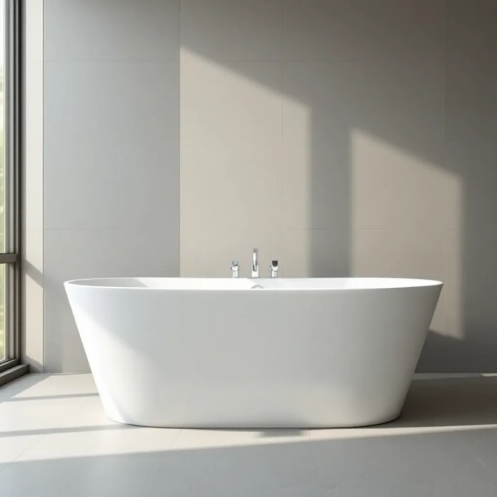 Wanna z odpływem na środku 170x70