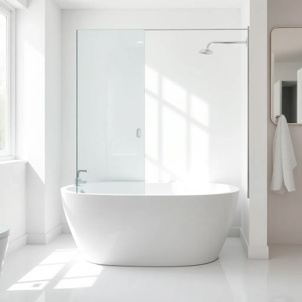 Wanna z parawanem szklanym