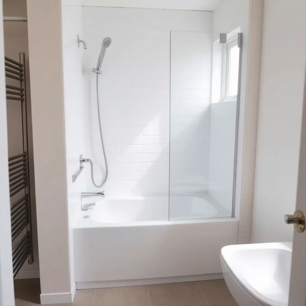 Wanna z prysznicem do małej łazienki