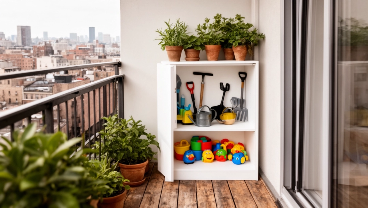 wąska szafka na balkon