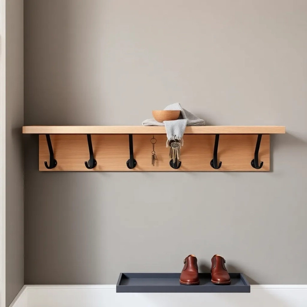 Wieszak ścienny z półką do przedpokoju