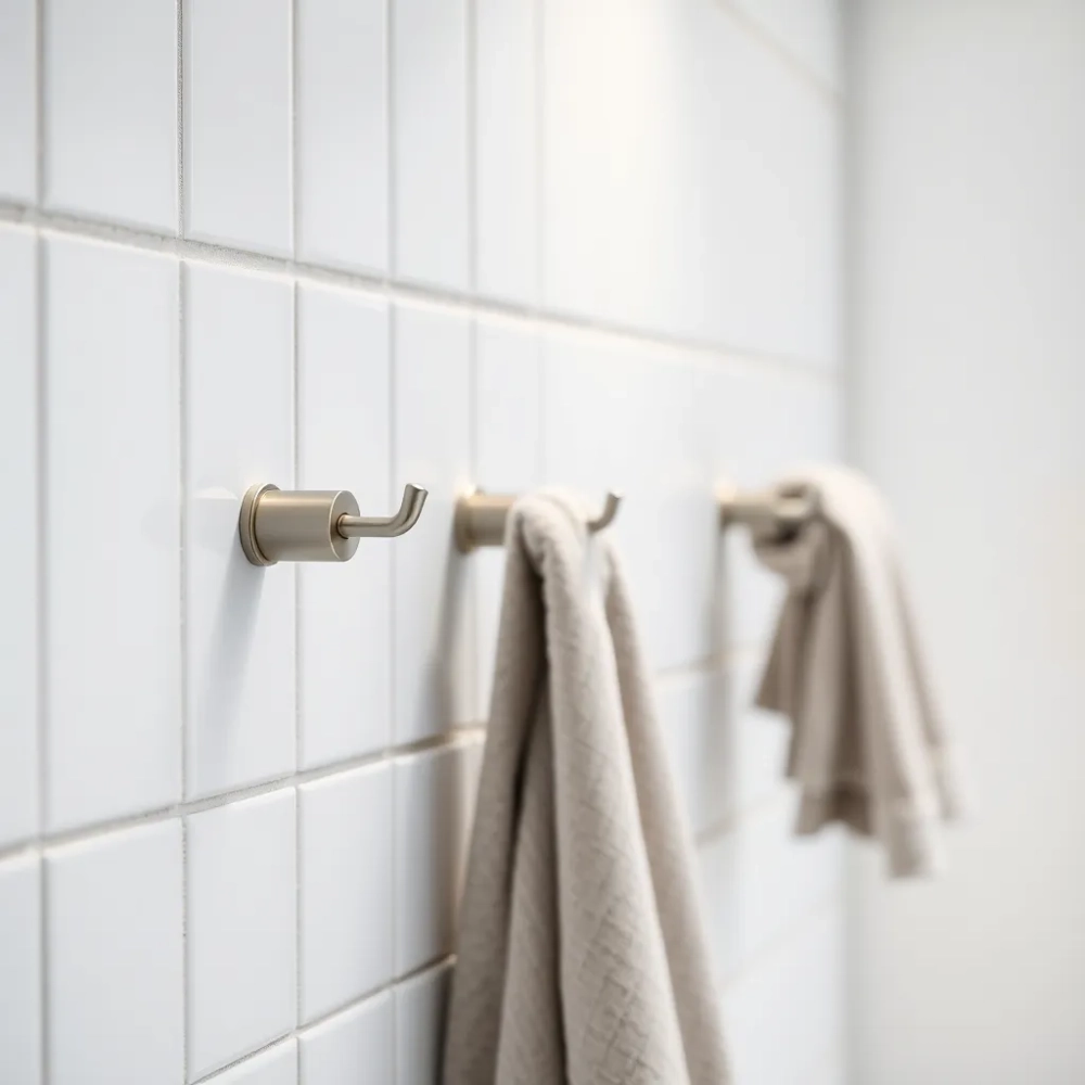 Wieszaki do łazienki bez wiercenia