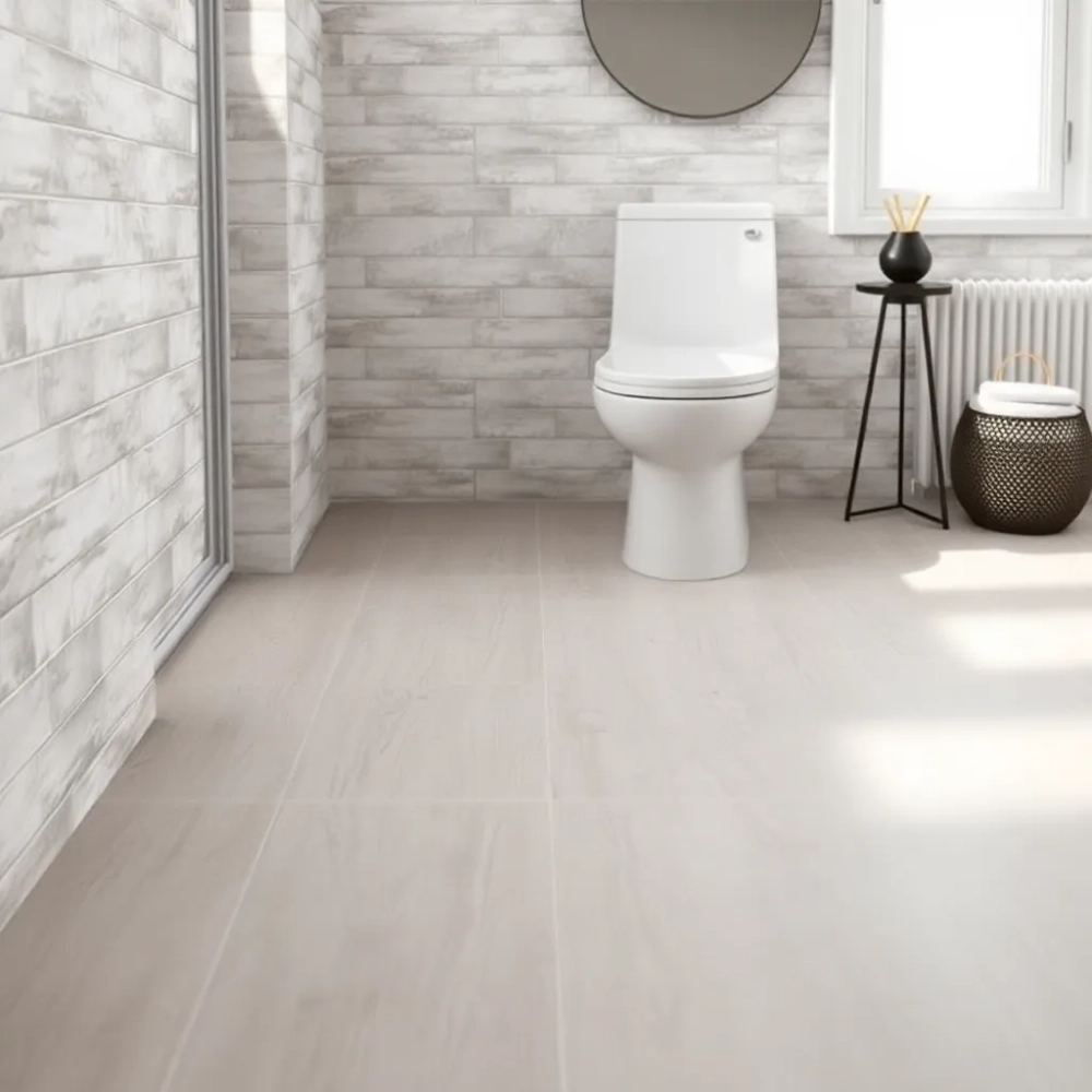 Wykładzina PCV do łazienki na płytki