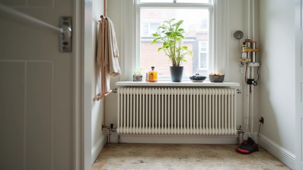 Wymiana grzejnika łazienkowego w bloku