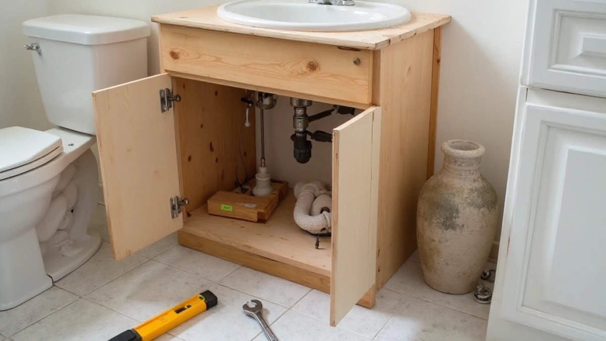 Wymiana szafki pod umywalkę