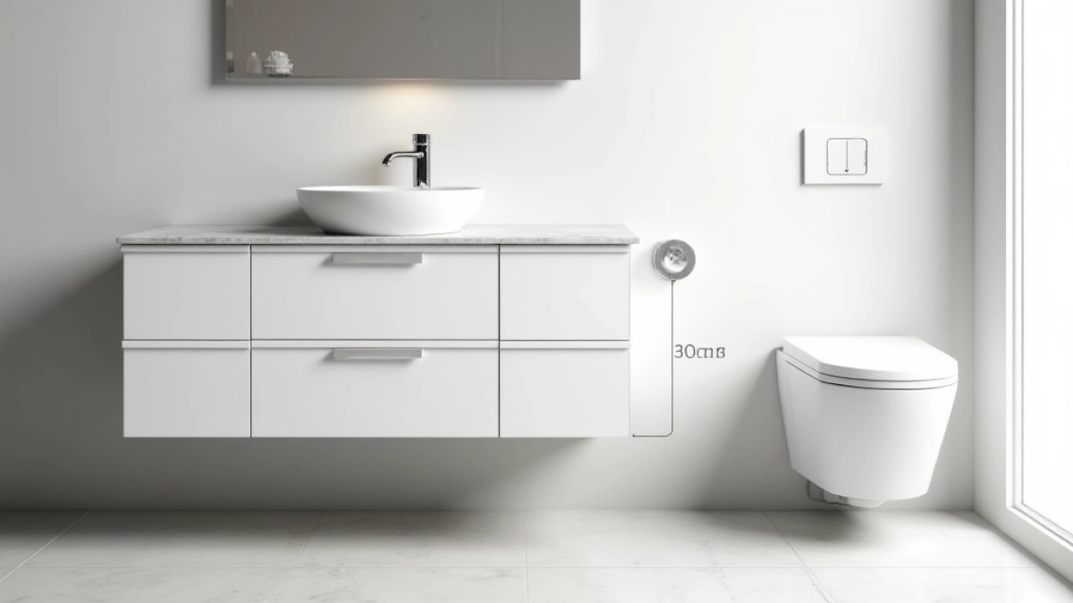 wysokość szafki łazienkowej z umywalką nablatową