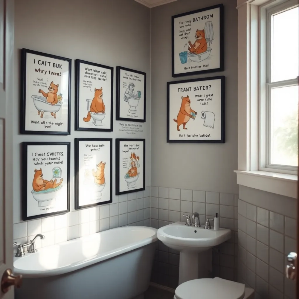 Zabawne plakaty do łazienki
