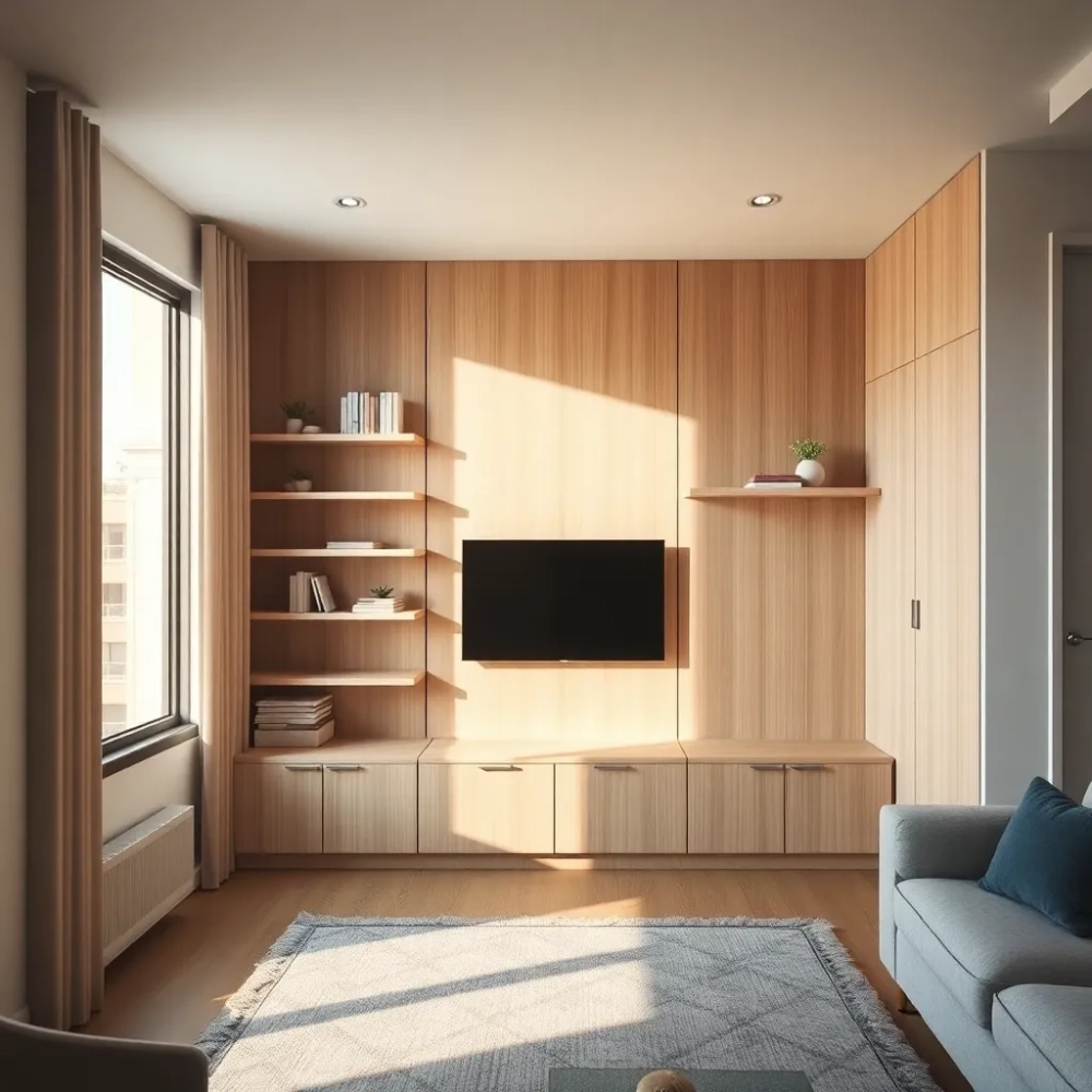 Zabudowa salonu w bloku