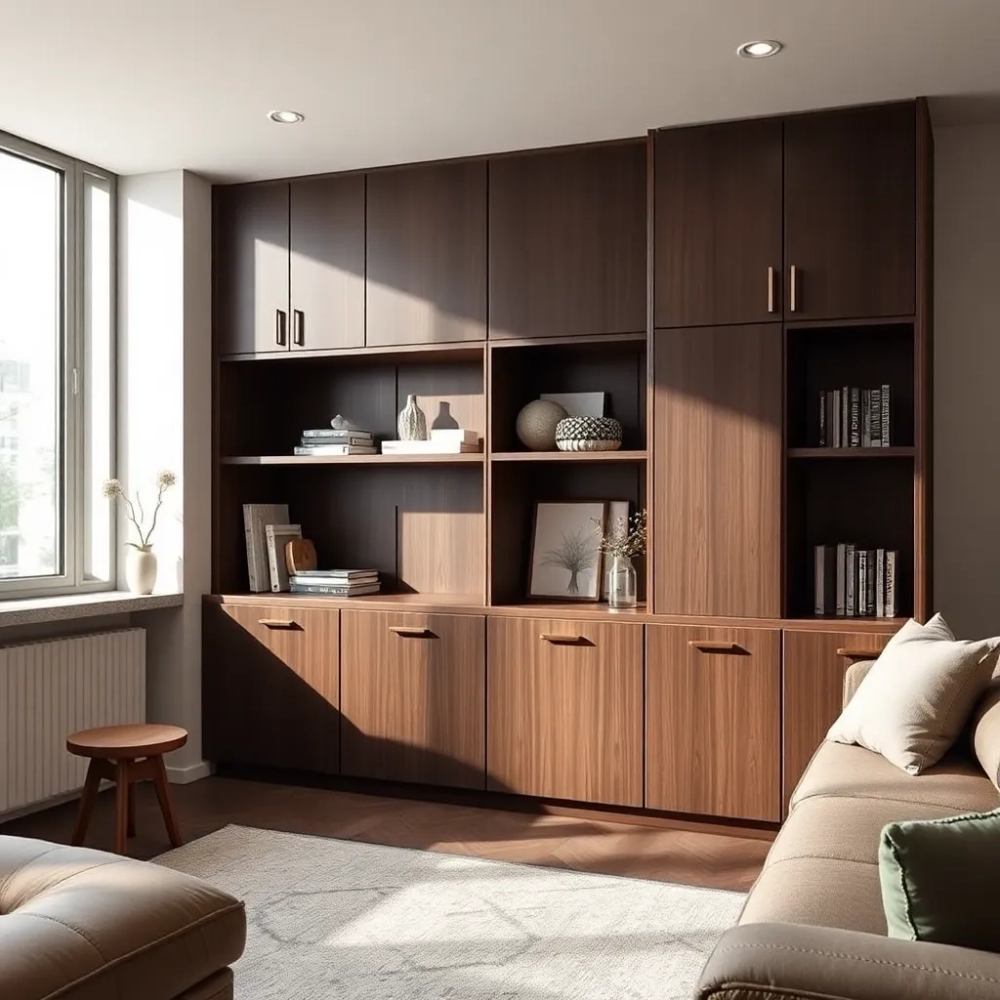 Zabudowa w salonie w bloku