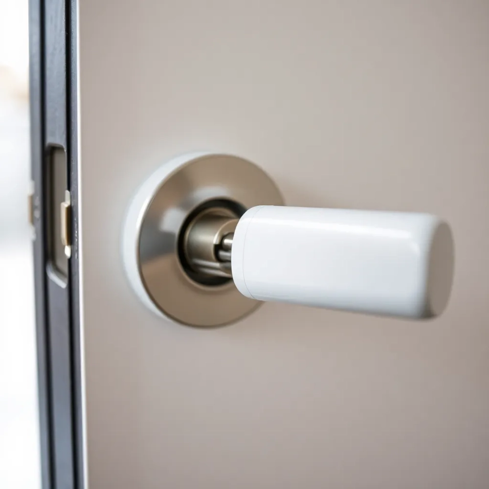 Zamek w klamce do drzwi pokojowych