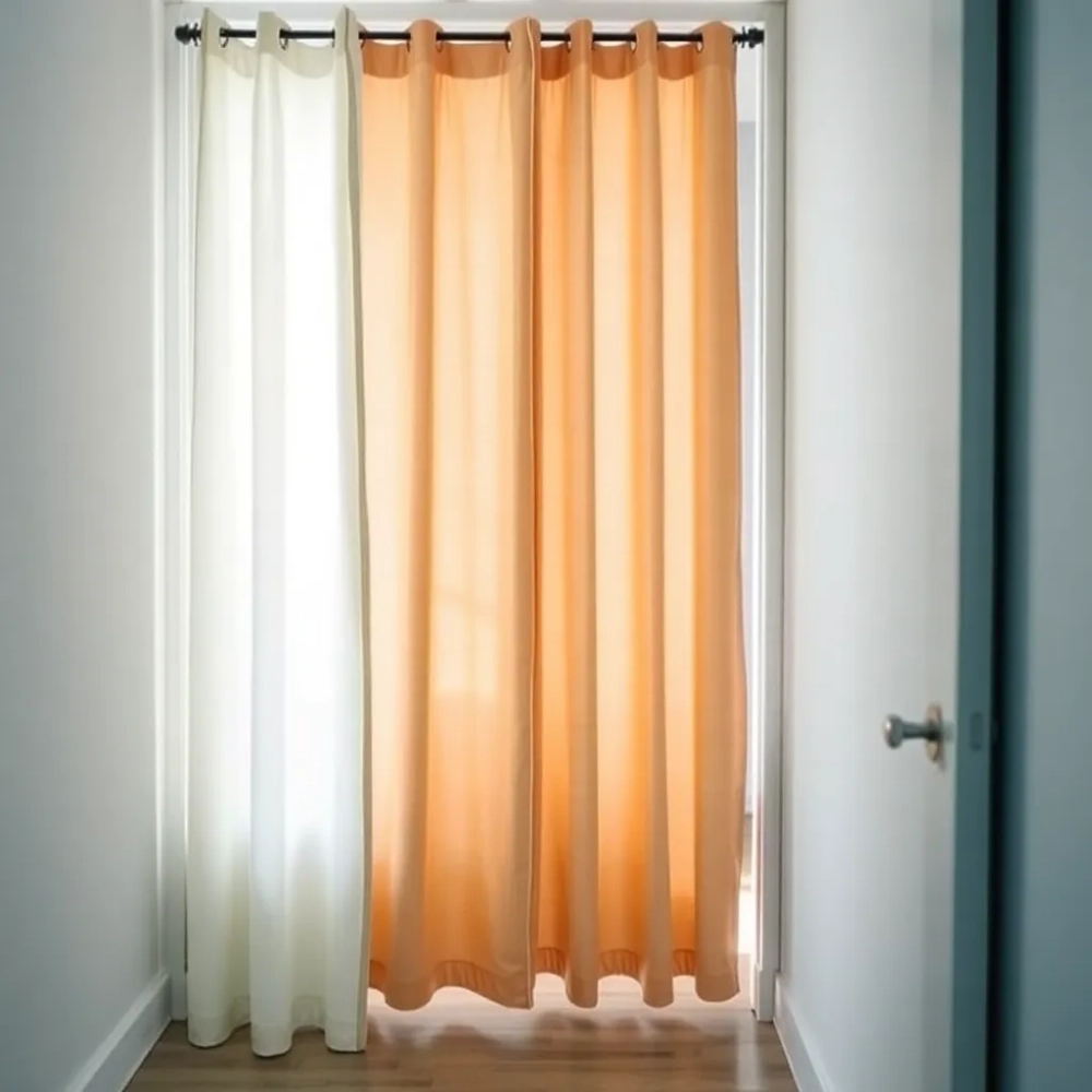 Zasłona zamiast drzwi do pokoju