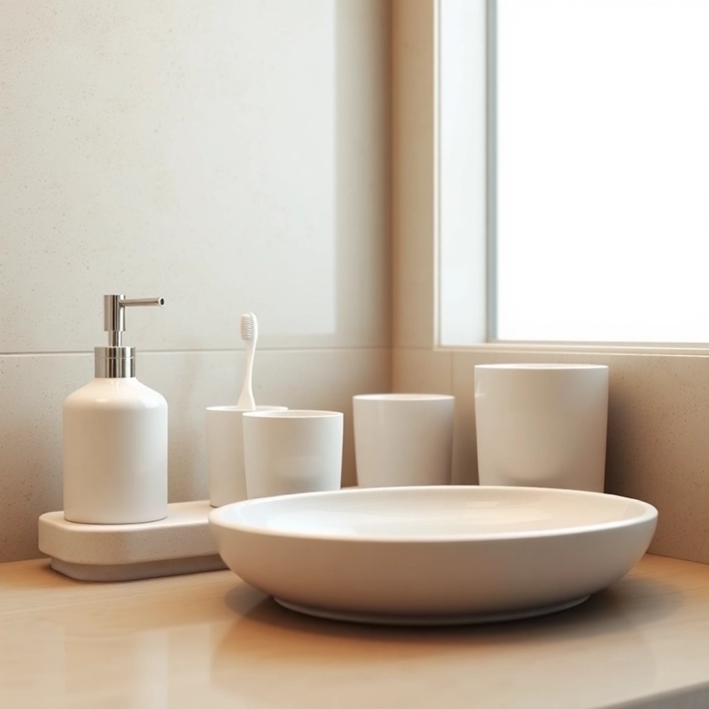 Zestaw do łazienki z koszem